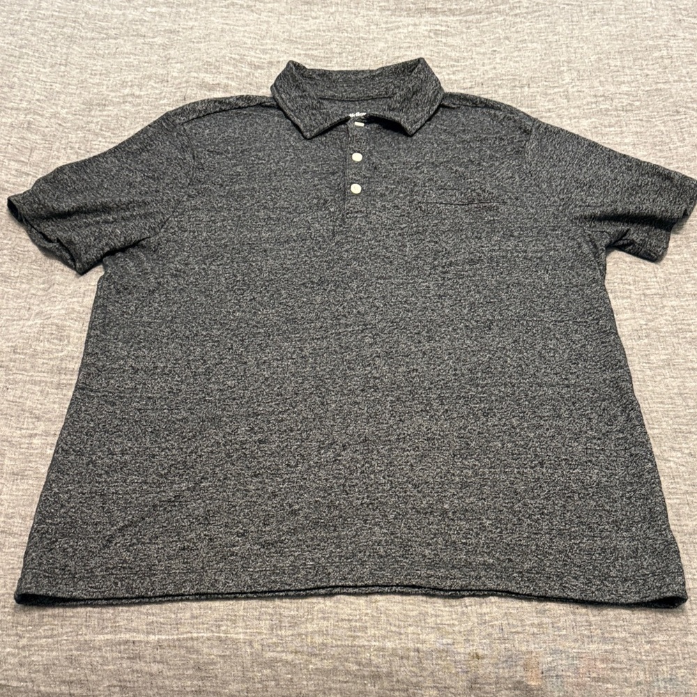 Goodfellow & Co Men’s Black Heather Polo Shirt Size Large